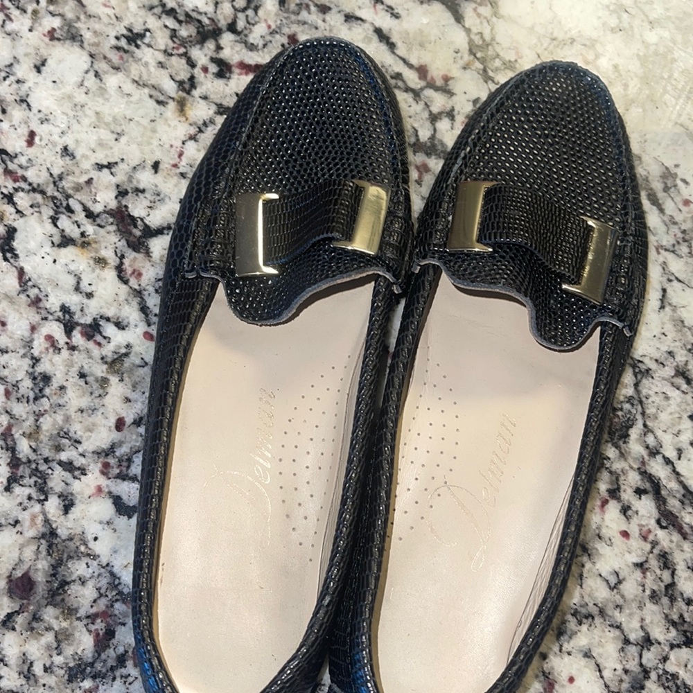 Black Delman loafers